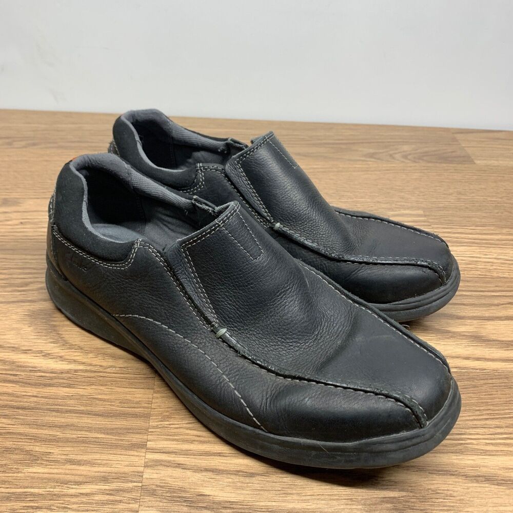 Clarks Cotrell Step Men's Black Slip On Comfort Shoes Loafer - Size 10.5